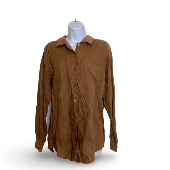 Adam Douglass Linen/Cotton Blend Button Down - Picture 1 of 5